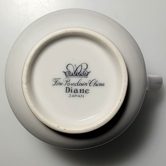 Diane by Fine China of Japan Blue Flower Scrolls - Creamer - Picture 13 of 15